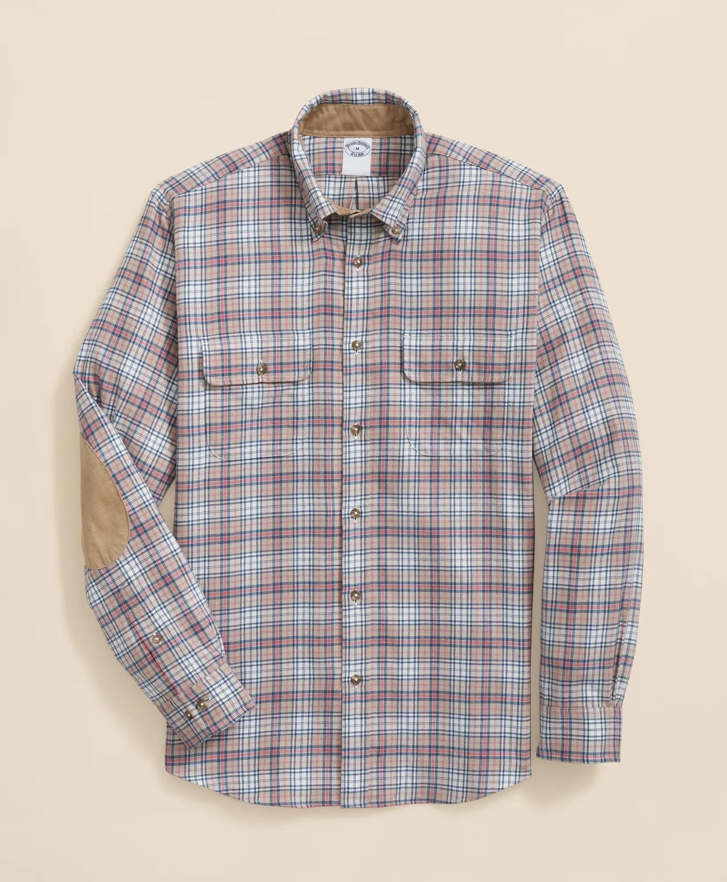 Cotton-Cashmere Flannel Plaid Sport Shirt | Brooks Brothers online shop