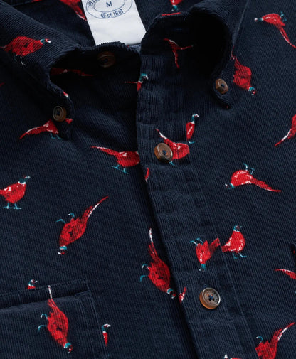 Cotton Corduroy Polo Button-Down Collar Pheasant Sport Shirt | Brooks Brothers sale