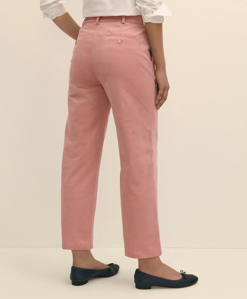 Cotton Corduroy Wide Leg Cropped Pants | Brooks Brothers online shop