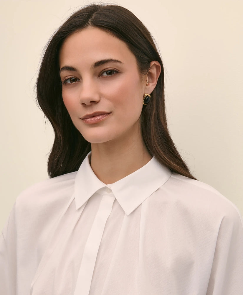 Cotton Dobby Relaxed Dolman-Sleeve Shirt | Brooks Brothers online shop