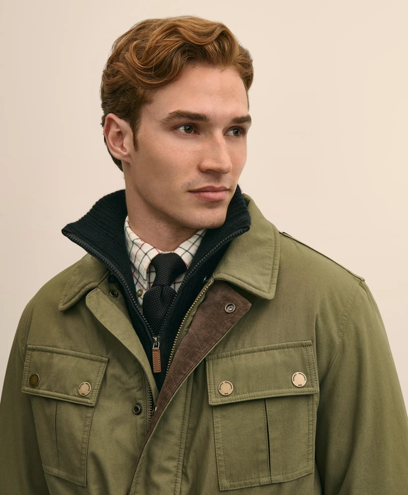 Cotton Field Jacket With Removable Shearling Collar | Brooks Brothers discount