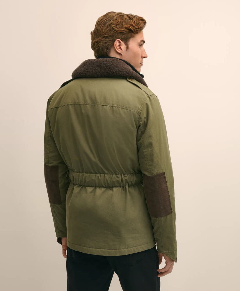 Cotton Field Jacket With Removable Shearling Collar | Brooks Brothers discount