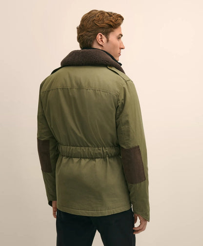 Cotton Field Jacket With Removable Shearling Collar | Brooks Brothers discount