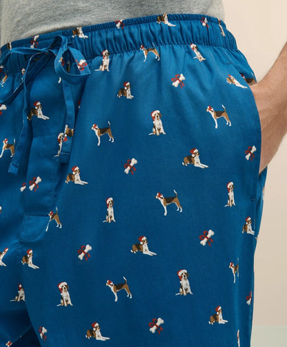 Cotton Broadcloth Holiday Dog Lounge Pants | Brooks Brothers cheap