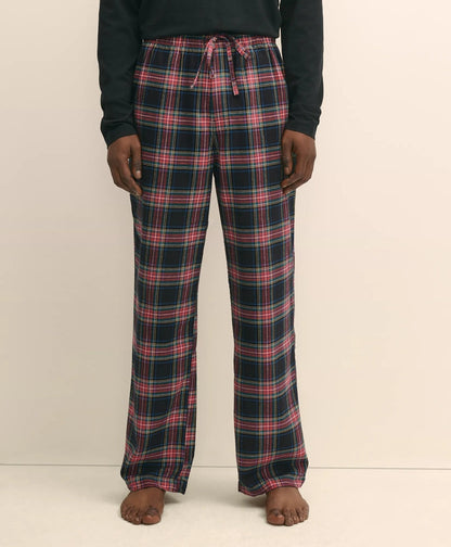 Cotton Flannel Plaid Lounge Pants | Brooks Brothers on sale