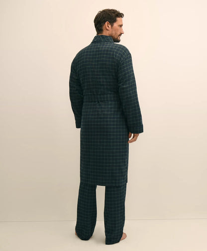 Cotton Flannel Tartan Robe | Brooks Brothers discount