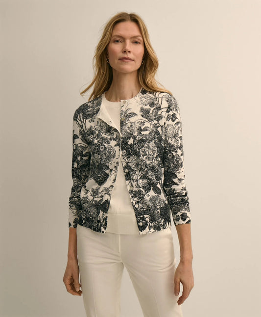 Cotton Floral Cardigan | Brooks Brothers on sale