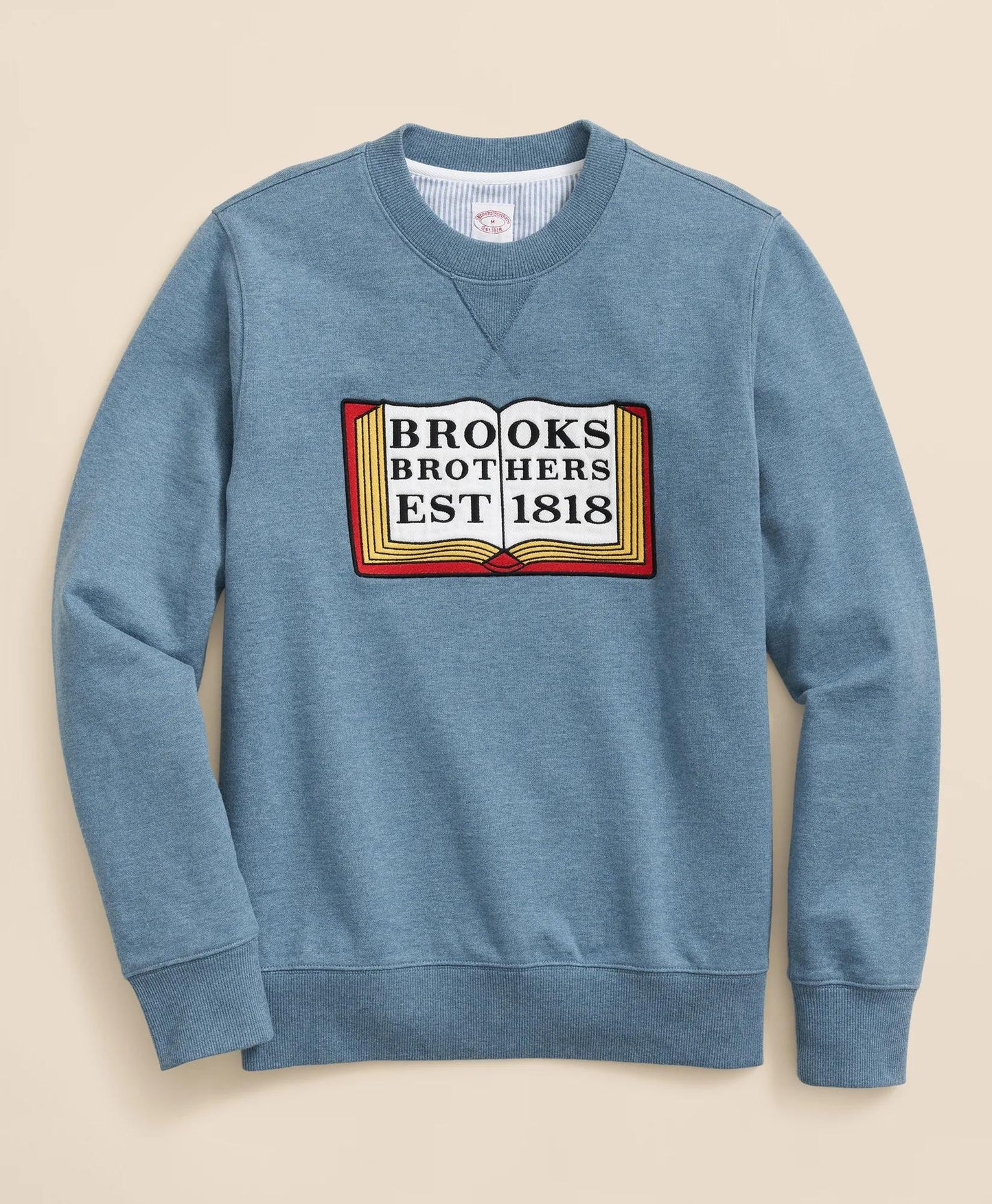 Cotton French Terry Embroidered Book Sweatshirt | Brooks Brothers on sale
