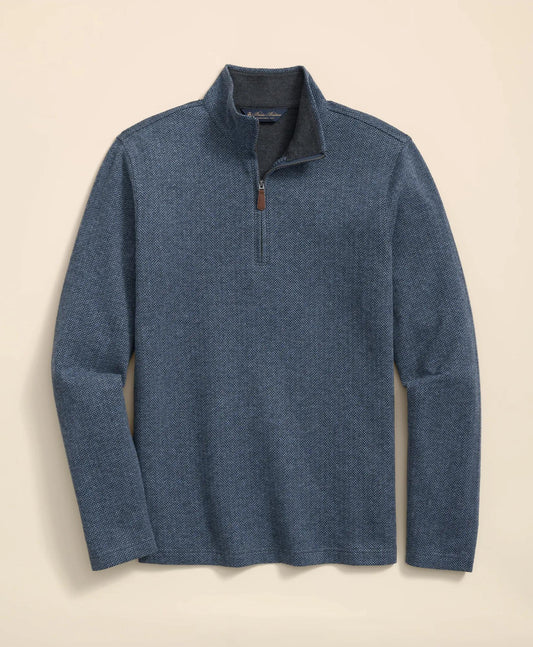 Cotton Herringbone Quarter-Zip | Brooks Brothers online shop