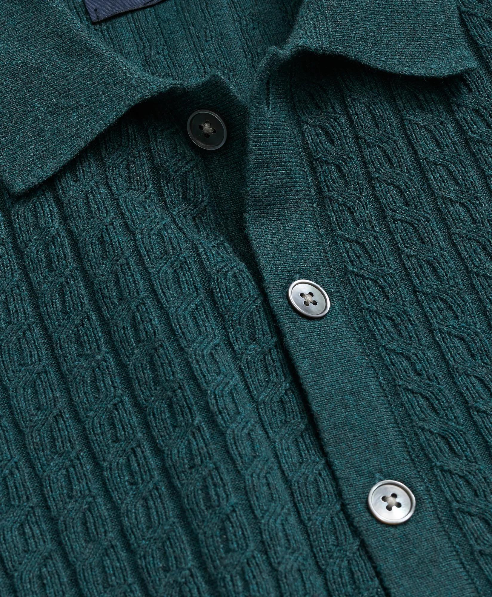 Cotton Mini-Cable Polo Cardigan | Brooks Brothers online