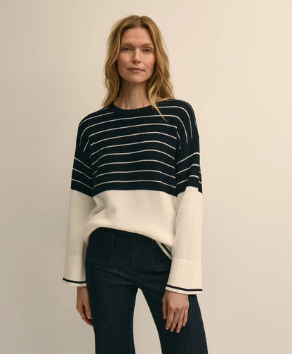 Cotton Oversized Mariner Stripe Sweater | Brooks Brothers online
