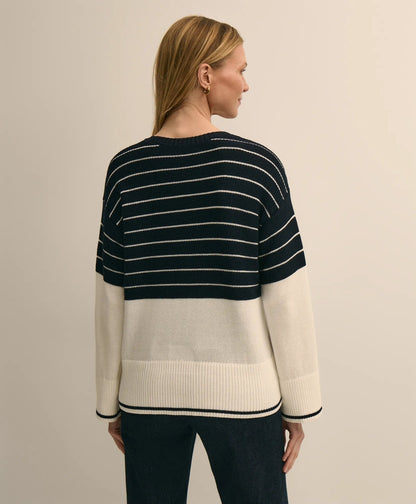 Cotton Oversized Mariner Stripe Sweater | Brooks Brothers online