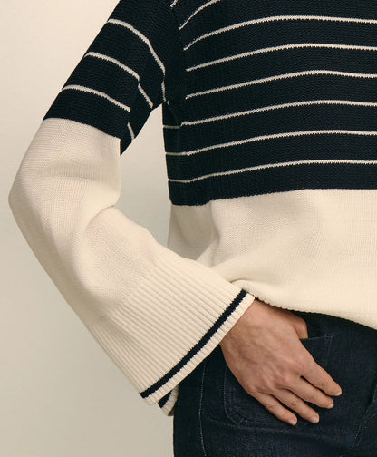 Cotton Oversized Mariner Stripe Sweater | Brooks Brothers online