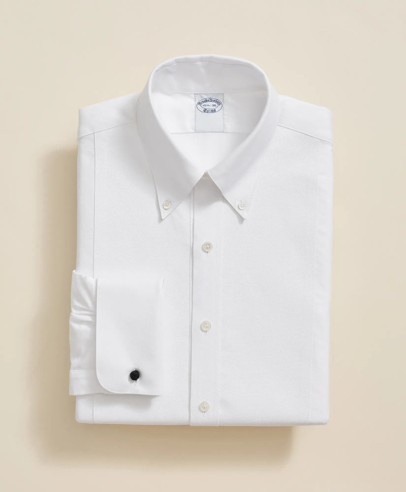 Cotton Oxford Button-Down Collar, Pique Bib Tuxedo Shirt | Brooks Brothers for sale
