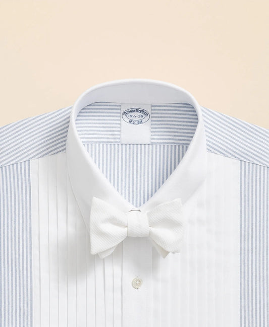 Cotton Oxford Polo Button-Down Collar, 10-Pleat Contrast-Stripe Tuxedo Shirt | Brooks Brothers for sale