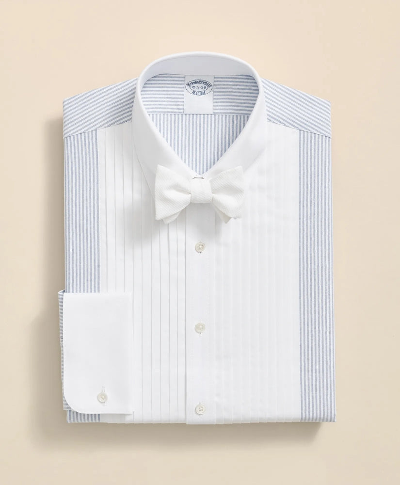 Cotton Oxford Polo Button-Down Collar, 10-Pleat Contrast-Stripe Tuxedo Shirt | Brooks Brothers for sale