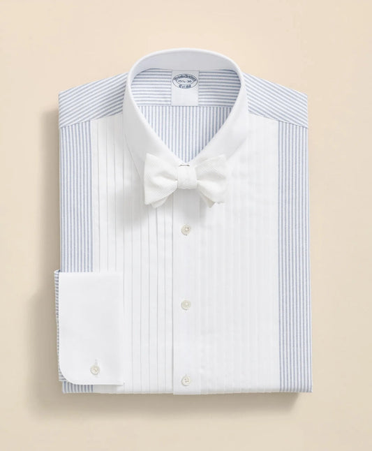 Cotton Oxford Polo Button-Down Collar, 10-Pleat Contrast-Stripe Tuxedo Shirt | Brooks Brothers for sale