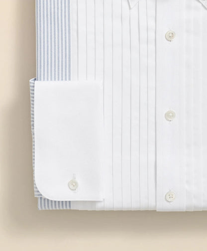 Cotton Oxford Polo Button-Down Collar, 10-Pleat Contrast-Stripe Tuxedo Shirt | Brooks Brothers for sale