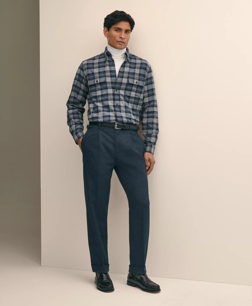 Cotton Pleated Side-Tab Chino | Brooks Brothers for sale