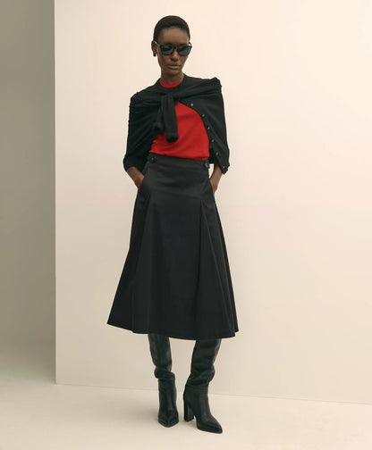 Cotton Twill A-Line Skirt | Brooks Brothers discount