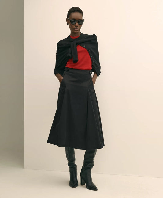 Cotton Twill A-Line Skirt | Brooks Brothers discount