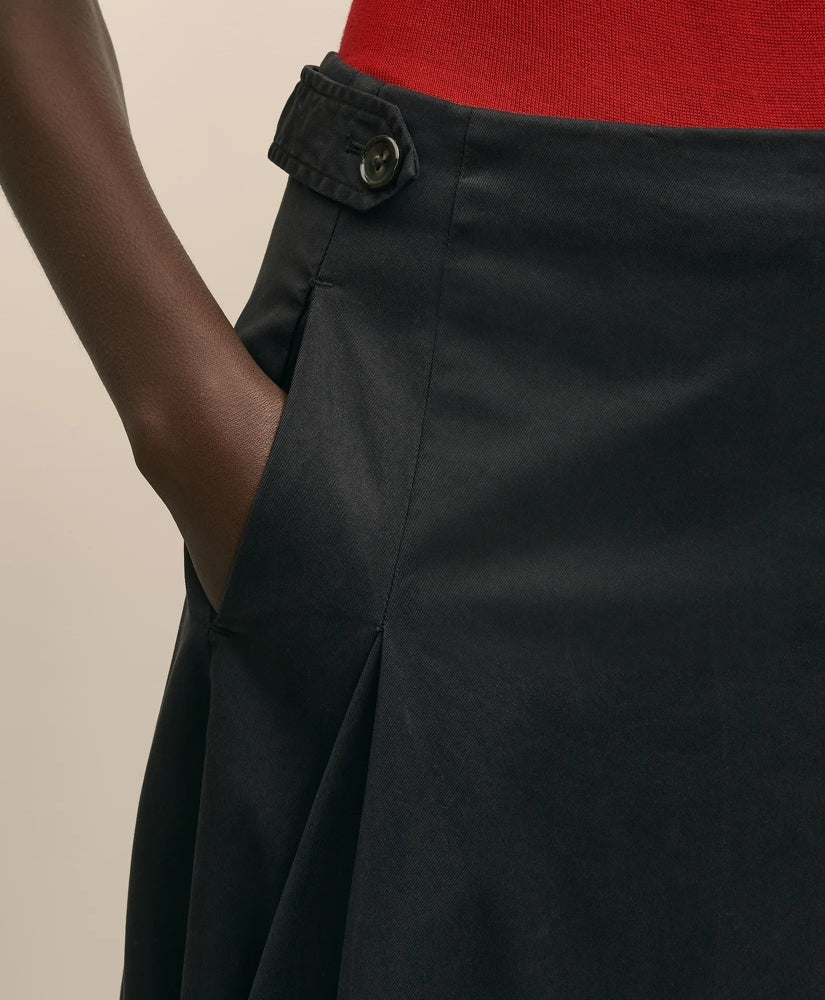 Cotton Twill A-Line Skirt | Brooks Brothers discount