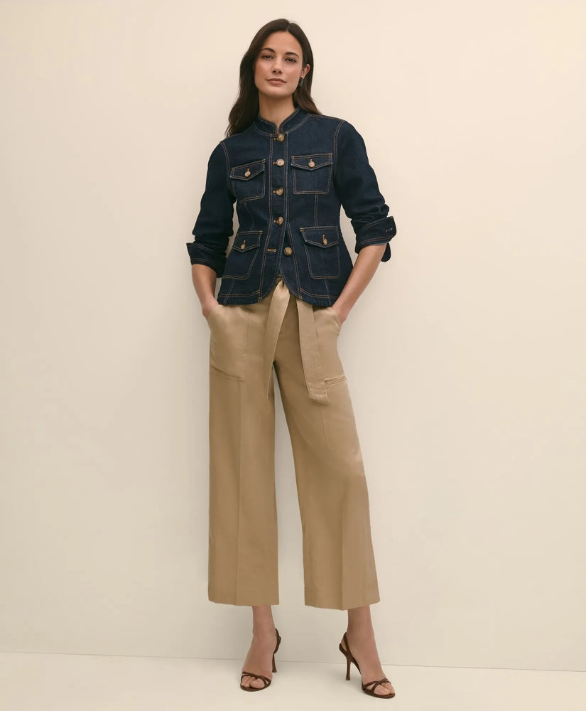 Belted Wide-Leg Utility Pants | Brooks Brothers on sale - US 4127