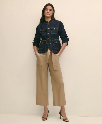 Belted Wide-Leg Utility Pants | Brooks Brothers on sale - US 4127