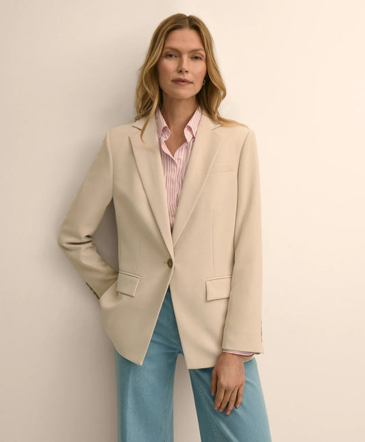 Crepe Relaxed Fit Jacket | Brooks Brothers online