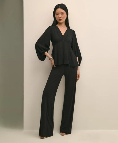 Crepe V-Neck Peplum Blouse | Brooks Brothers sale
