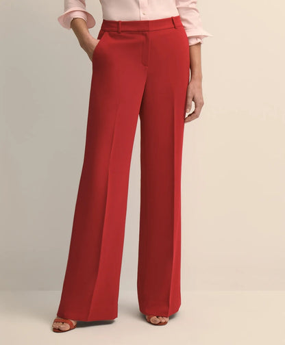 Crepe Wide-Leg Pants | Brooks Brothers online shop