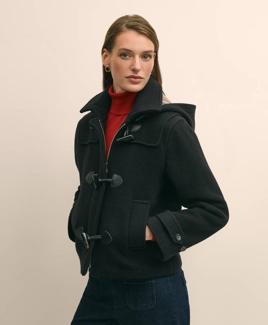 Cropped Wool Toggle Coat With Removable Hood | Brooks Brothers for sale