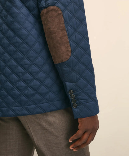 Diamond-Quilted Blazer in Cotton Blend | Brooks Brothers online