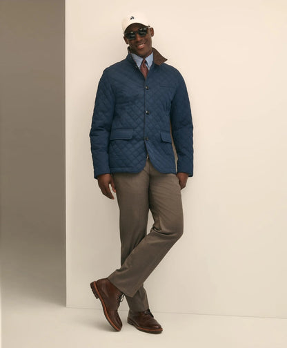 Diamond-Quilted Blazer in Cotton Blend | Brooks Brothers online