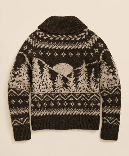 Donegal Wool Emblem Chunky Zip Cardigan | Brooks Brothers cheap