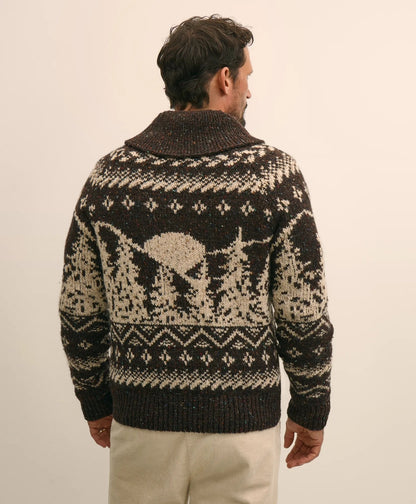 Donegal Wool Emblem Chunky Zip Cardigan | Brooks Brothers cheap