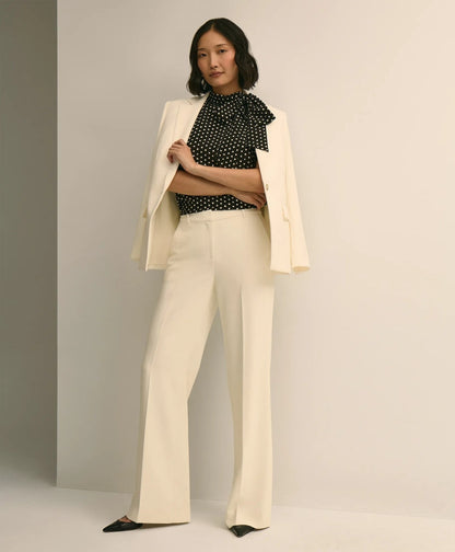 Dot-Print Tie-Neck Blouse | Brooks Brothers online shop