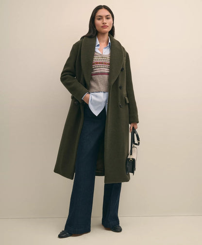 Double-Faced Wool Shawl-Collar Coat | Brooks Brothers online shop