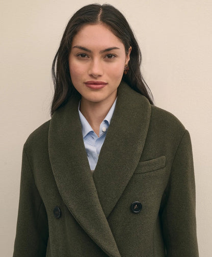 Double-Faced Wool Shawl-Collar Coat | Brooks Brothers online shop