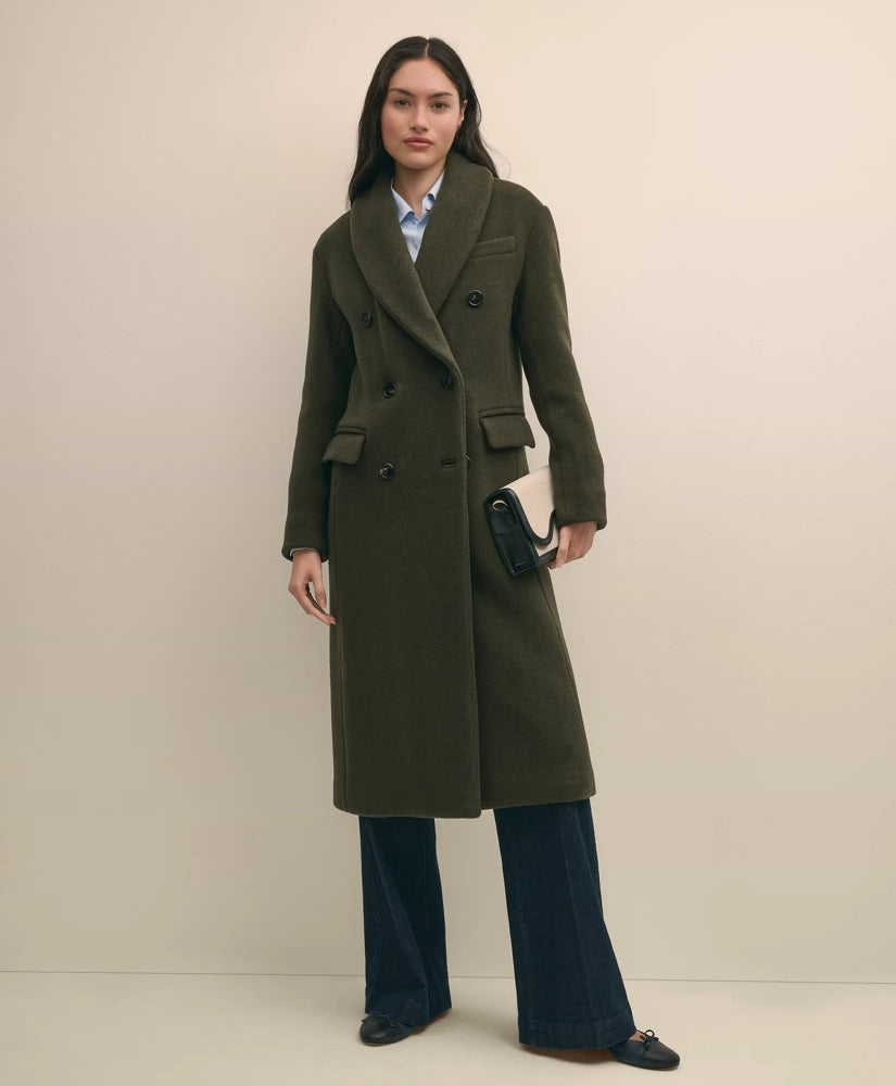 Double-Faced Wool Shawl-Collar Coat | Brooks Brothers online shop