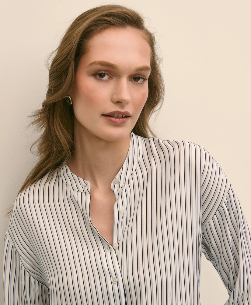 Drapey Thin Stripe Shirt | Brooks Brothers for sale