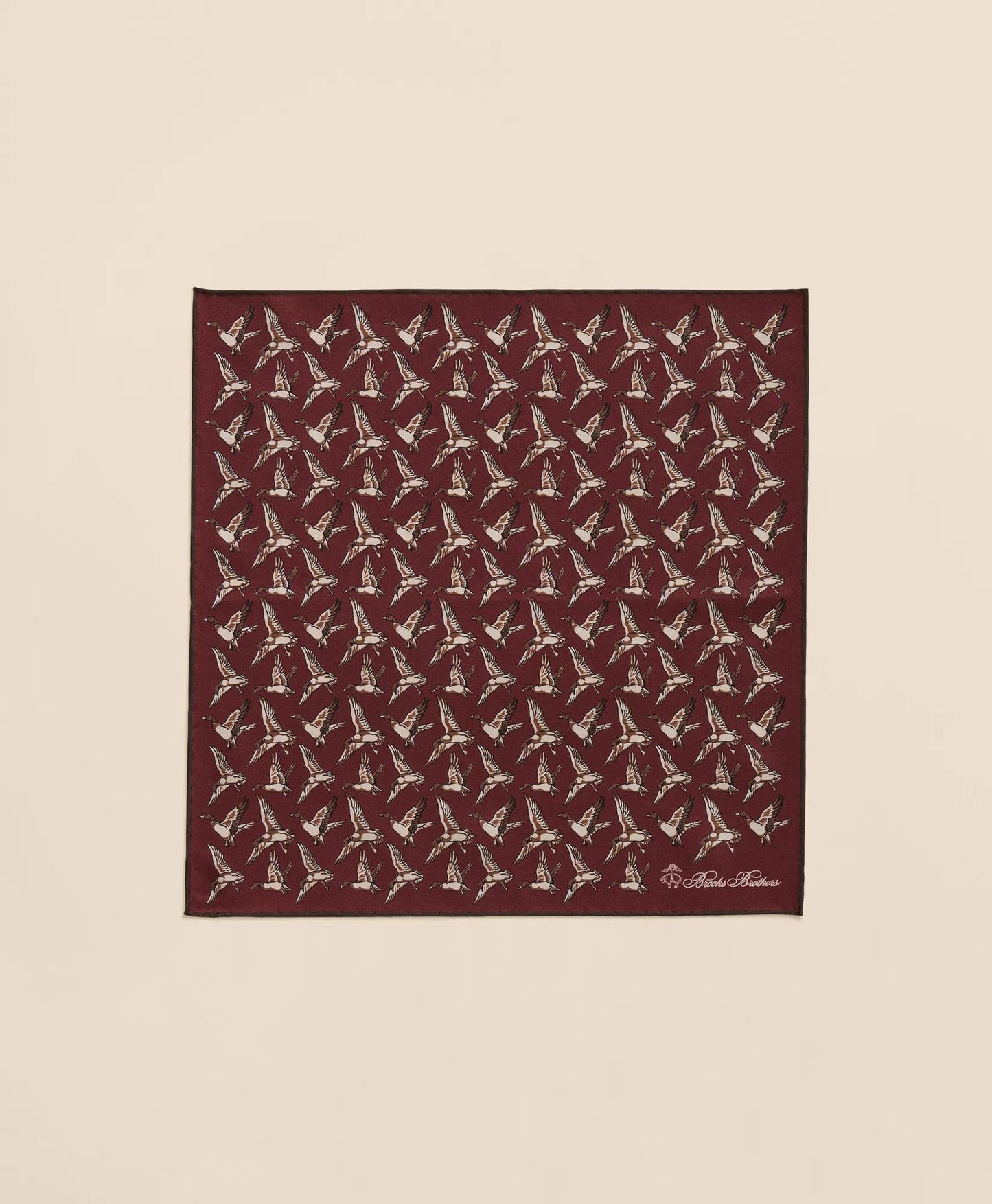 Duck Motif Silk Pocket Square | Brooks Brothers on sale