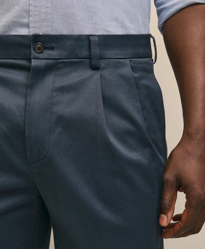Pleated Traditional Fit Stretch Cotton Advantage Chino® Pants | Brooks Brothers online