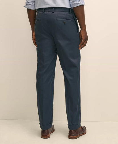 Pleated Traditional Fit Stretch Cotton Advantage Chino® Pants | Brooks Brothers online