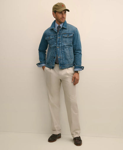 Pleated Traditional Fit Stretch Cotton Advantage Chino® Pants | Brooks Brothers online - US 9551
