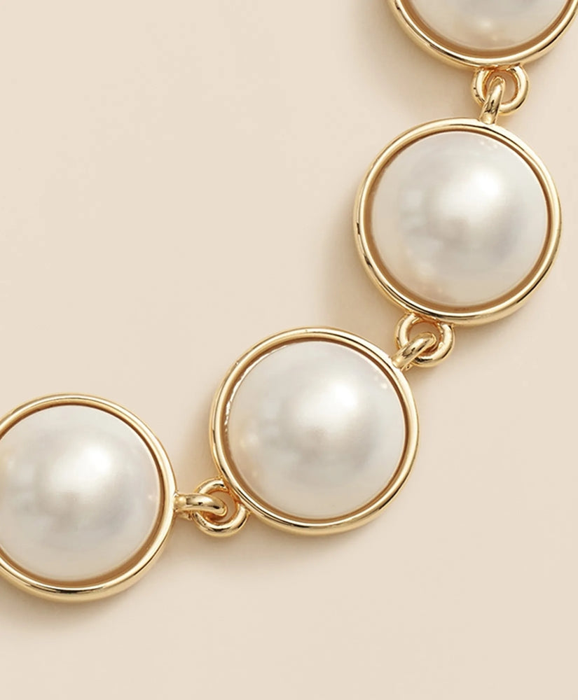 Faux-Pearl Gold-Plated Bracelet | Brooks Brothers online shop