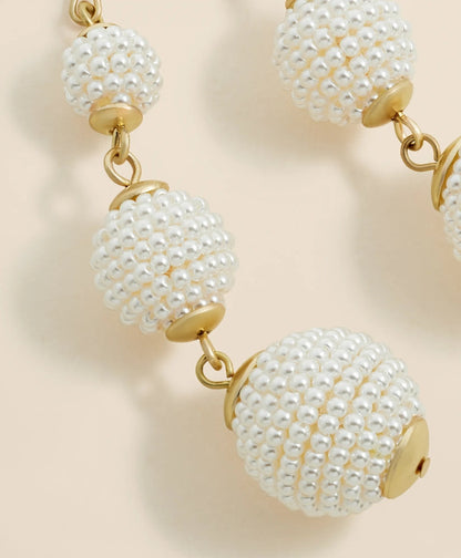 Faux-Pearl Sphere Linear Earrings | Brooks Brothers cheap