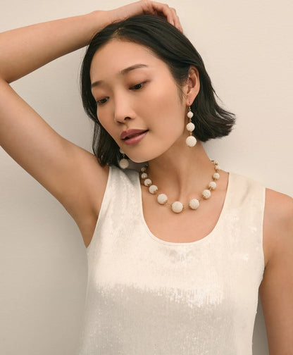 Faux-Pearl Sphere Linear Earrings | Brooks Brothers cheap