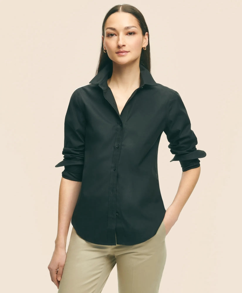 Fitted Non-Iron Stretch Supima® Cotton Dress Shirt | Brooks Brothers online