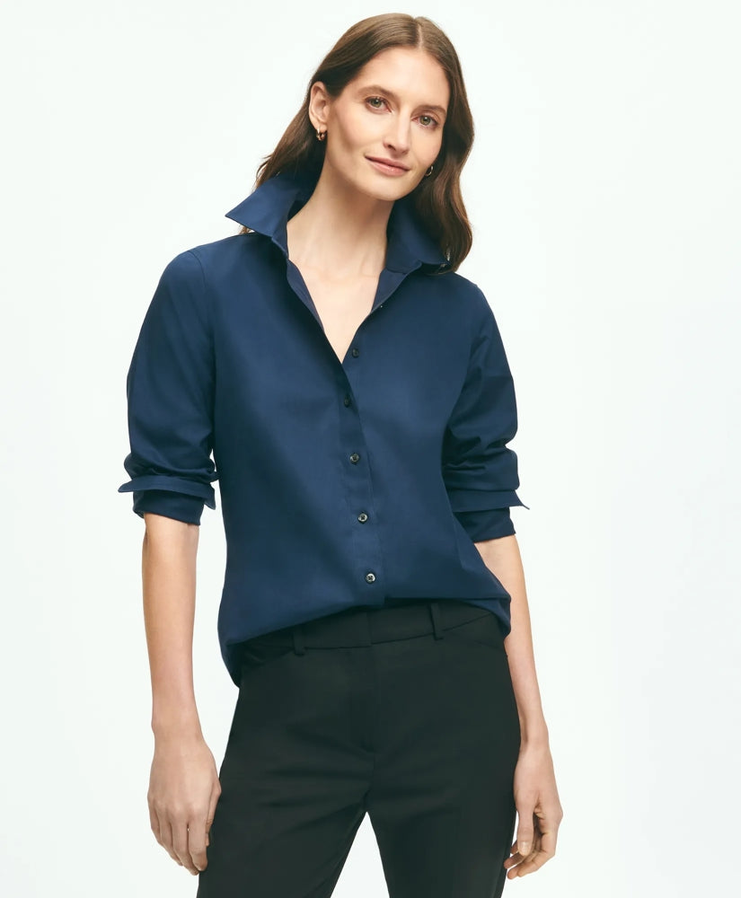 Fitted Non-Iron Stretch Supima® Cotton Dress Shirt | Brooks Brothers online - US 5575